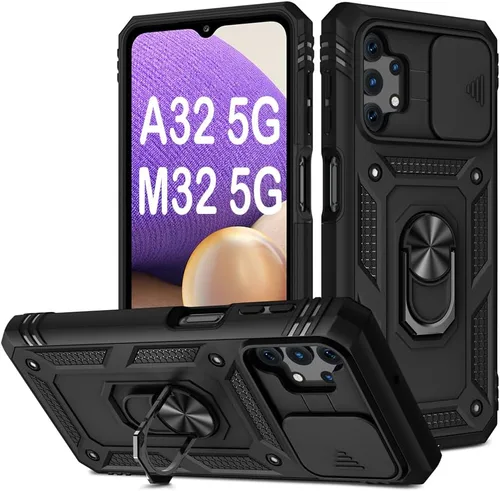 Miniatura 45 de PASNEW Funda para Samsung Galaxy A54, Soporte Metálico y Cubierta Deslizante para Cámara, Militar Multicapa Resistente de Cuerpo Completo a Prueba