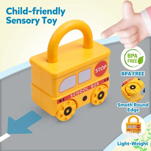 Miniatura 5 de Montessori - Juguetes de aprendizaje para clasificar y combinar, cerraduras y llaves para niños pequeños, juguete sensorial de motricidad fina