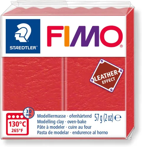 Miniatura 14 de STAEDTLER Fimo 8010-809 - Arcilla para modelar endurecimiento en horno (efecto cuero), color gris paloma