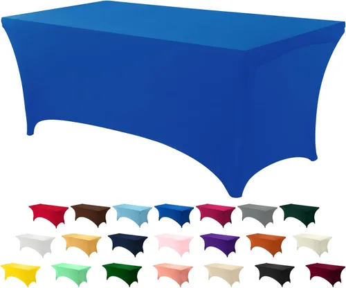 Miniatura 13 de Utopia Kitchen Mantel rectangular de spándex de 4 pies [1 unidad, negro] 200 GSM elástico, ajustado, lavable y resistente a las arrugas, cubierta