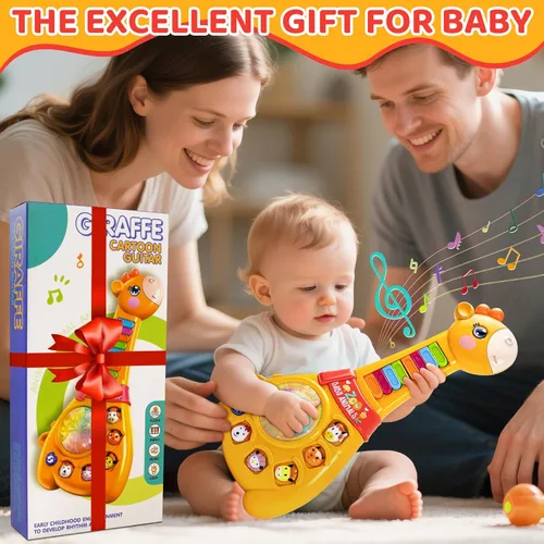 Miniatura 5 de Marstone Juguetes para niños de 1 y 2 años, niño y niña, regalo de cumpleaños: juguetes musicales de guitarra y piano para bebés de 12 a 18 meses
