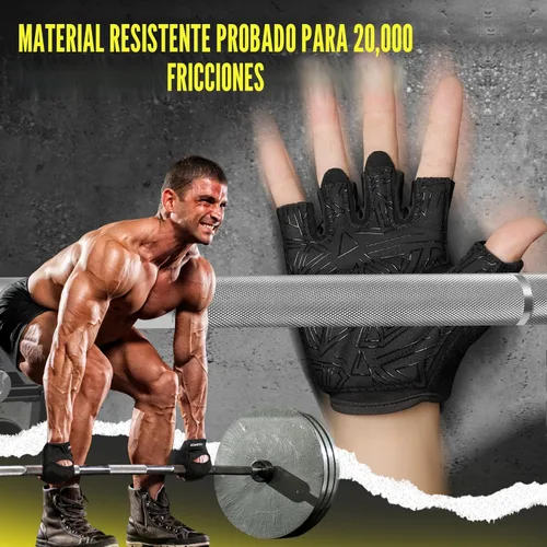 Miniatura 2 de HOZMOZ Guantes ventilados para levantamiento de pesas, guantes de gimnasio gruesos y acolchados con protección completa de la palma, agarre