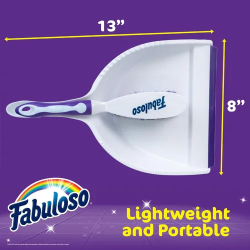 Miniatura 4 de Fabuloso Juego de cepillo y recogedor compacto de escoba de mano con almacenamiento a presión y orificio para colgar, barrido rápido para cocina