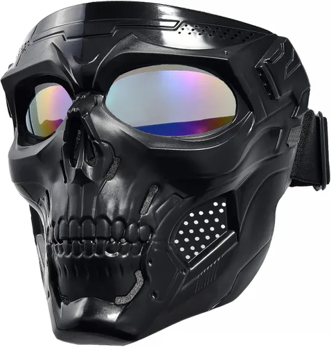 Miniatura 16 de Máscara facial de motocicleta de cara completa, gafas de bicicleta de tierra motocross, ATV, todoterreno, gafas de conducción y carreras