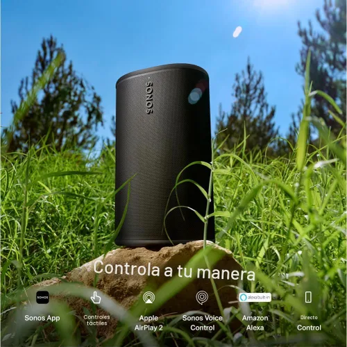 Miniatura 11 de Sonos Play - Altavoz Bluetooth portátil con WiFi, Alexa, batería de 24 horas, base de carga, color negro