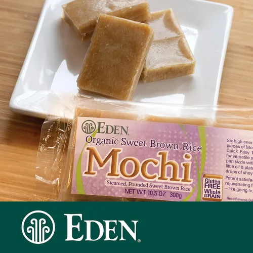 Miniatura 4 de Eden Mochi de arroz integral dulce orgánico, grano entero, fabricado tradicionalmente en Japón, 10.5 onzas