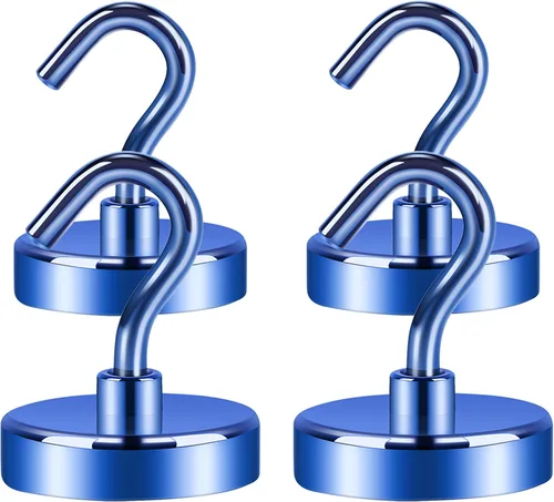 Miniatura 13 de Neosmuk Ganchos magnéticos, imanes de tierra resistentes de 30 libras con gancho para refrigerador, gancho de crucero extra fuerte para colgar