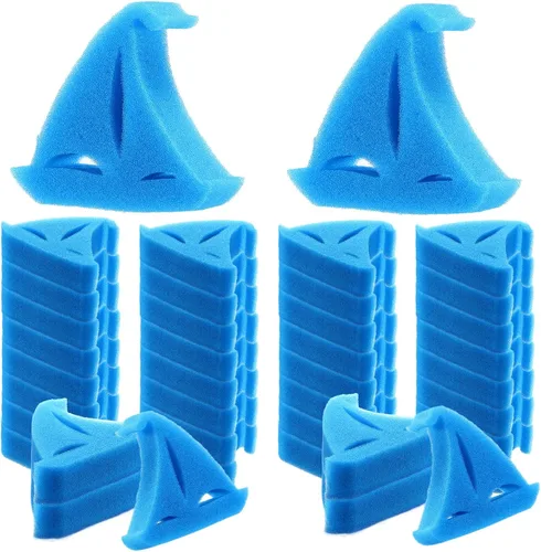 Patelai Paquete de 40 esponjas absorbentes de aceite para bañera de hidromasaje, accesorios para spa, bañera, piscina al aire libre (estilo barco)