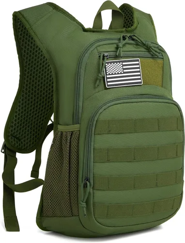 Miniatura 2 de Mochila de Hidratación Wotony con Vejiga de Agua para Senderismo Paquete de Hidratación Táctico para Hombres Mujeres Mochila de Agua Molle para Negro