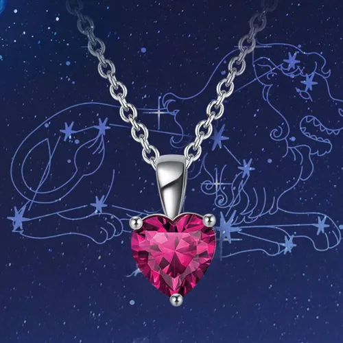 Miniatura 4 de valunell Love-Heart - Collar con colgante de plata de ley 925 con circonita cúbica collar de piedra natal regalos de joyería para mujeres y niñas 18