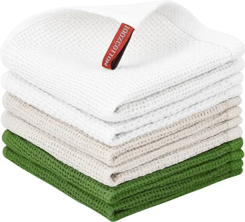 Miniatura 81 de Nialnant - Toalla de cocina 100% algodón, tejido gofre, suave, absorbente y de secado rápido, toallas para secar platos, trapos de limpieza - Multi