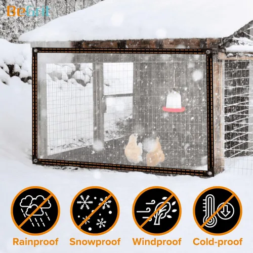 Miniatura 4 de BeGrit Clear Tarps - Lona impermeable resistente con ojales, a prueba de polvo, impermeable, resistente al viento, para invernadero, jardín, patio