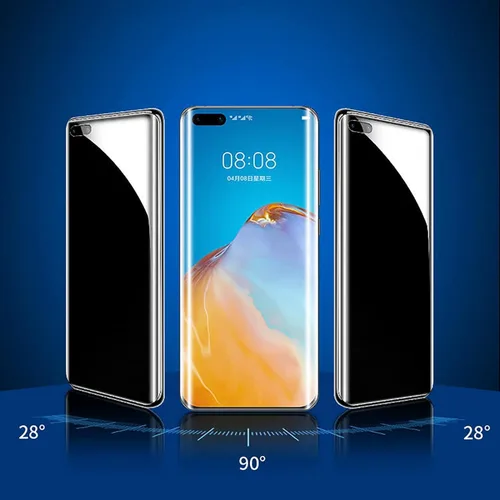 Miniatura 3 de LOOKSEVEN Paquete de 2 protectores de pantalla de hidrogel de privacidad para iPhone 15 Pro, película protectora de TPU de alta sensibilidad