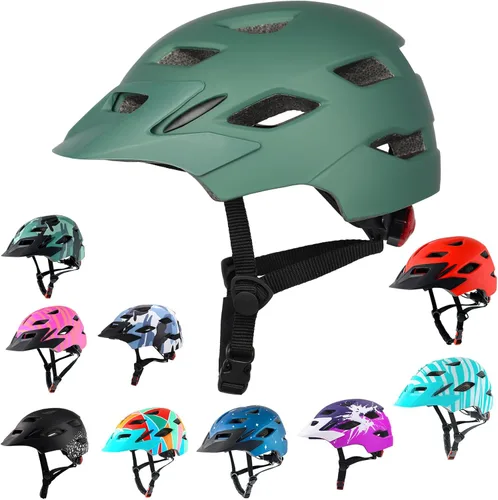 Miniatura 10 de Kids Bike Helmet,Bavilk Kids Boys Girls Bike Helmets with LED Light Detachable Visor Children Youth Teen Multi-Sport for Skating Cycling Scooter