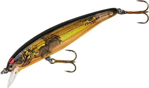 Miniatura 33 de Bomber Señuelos Long A Slender Minnow Jerbait Señuelo de Pesca a rayas (Baby Striper)