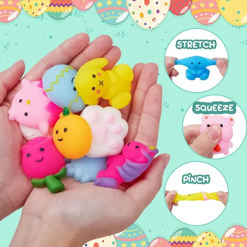 Miniatura 10 de 24 huevos de Pascua rellenos de juguetes esponjosos, rellenos de cesta de Pascua para niños y niñas, relleno de huevos de Pascua de plástico, cosas