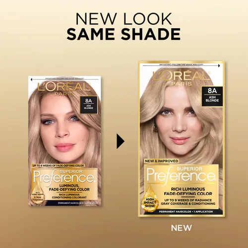 Miniatura 130 de L'Oreal Paris Superior Preference - Tinte permanente luminoso que desafía la decoloración, tinte para el cabello hasta 9 semanas de resplandor, 09