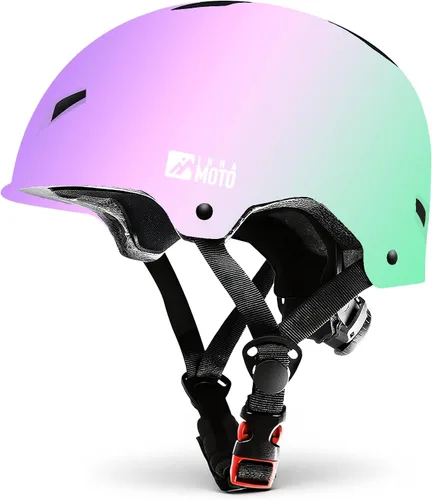 Miniatura 18 de Casco de patineta para adultos - Casco de seguridad certificado ajustable para patinaje, bicicleta, monopatín, ciclismo, patinaje, patinaje, cascos