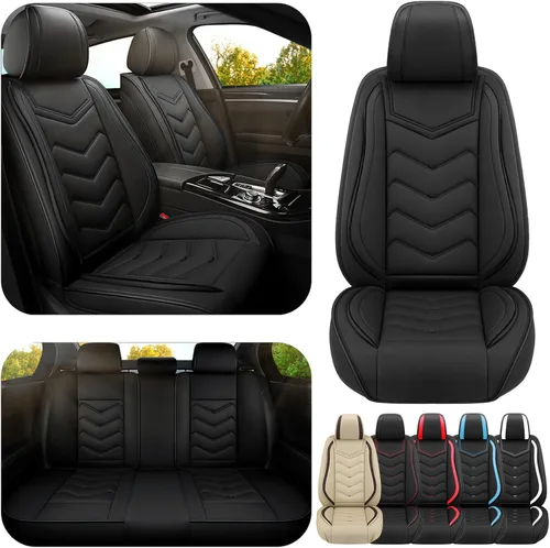 Miniatura 14 de ADERN Fundas de asiento de automóvil para Nissan Altima 2001-2026, funda de asiento de automóvil de piel de napa premium, elegantes fundas de Beige