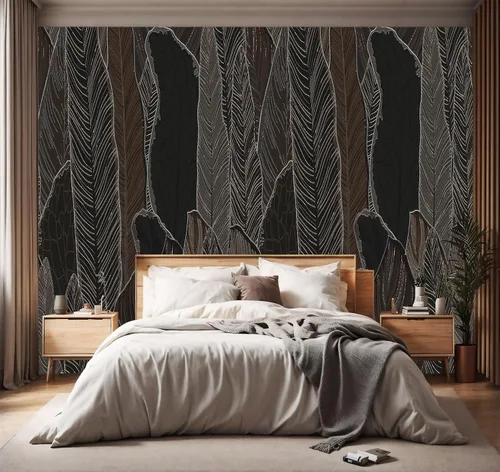 Miniatura 7 de Papel tapiz de tela con diseño de paisajes forestales verdes, bosques, árboles, sala de estar, dormitorio, baño, selva, mural de pared - 91 x 65