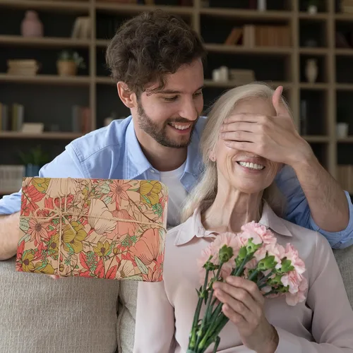 Miniatura 7 de Aimyoo - Rollo de papel de regalo floral Kraft - Rollo jumbo - 30 pulgadas x 33 pies - Papel de regalo vintage con flores para todas las ocasiones