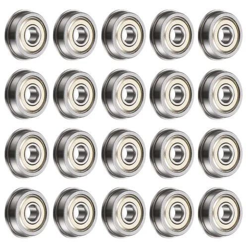 Miniatura 35 de uxcell Rodamiento de bolitas con bridas F683ZZ, 20pcs 0.118x0.276x0.118 in Acero cromado doble blindado ABEC1 cojinetes de brida