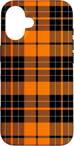 Miniatura 31 de Otoño cuadros naranja y negro patrón patrón caso para iPhone 17