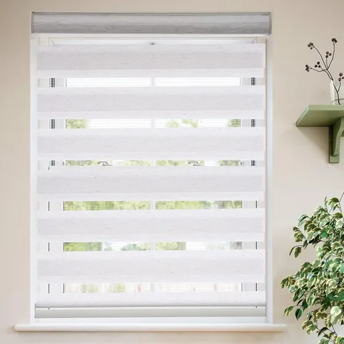 Miniatura 15 de Personalizadas MYshade - Persianas de cebra para ventanas sin cordones, persianas para ventanas con filtro de luz, tratamientos para ventanas