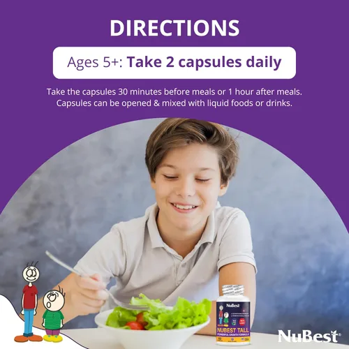 Miniatura 4 de NuBest Tall Apoya la fuerza ósea, salud ósea, sistema inmunológico mejorado y bienestar corporal completo con calcio, colágeno y hierbas