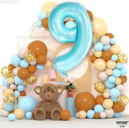 Miniatura 167 de KatchOn, Globo grande azul número 2 de 40 pulgadas Decoraciones de cumpleaños de Baby Shark para niño de 2 años Globo azul número 2 Globo