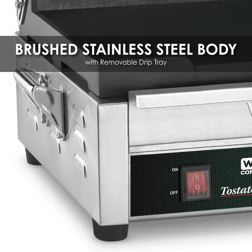 Miniatura 6 de Waring Panini Supremo WPG250TB comercial Panini Supremo - Parrilla Panini acanalada, con temporizador de cuenta regresiva de 20 minutos, 208 V, 2800