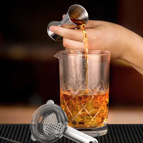 Miniatura 3 de Hiware Profesional 24 oz Vaso Mezclador de Cóctel, Vaso Mezclador de Cristal Sin Costuras de Fondo Grueso