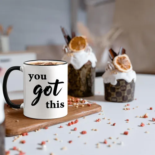 Miniatura 9 de YHRJWN Taza de café con texto en inglés "You Got This" para mujeres y hombres, regalos motivacionales inspiradores para mejores amigos, compañeros