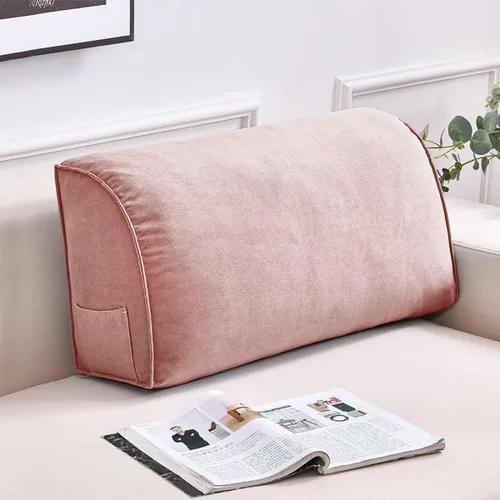 Miniatura 12 de Almohada de lectura para cabecero, almohada de cuña, triangular, suave, para cabecero, cojín de apoyo para el respaldo del sofá cama, almohada