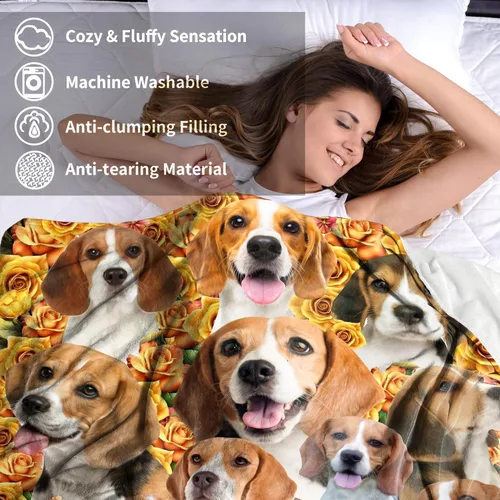 Miniatura 5 de Manta para Perro Beale, Regalo para Amantes de Perros de Beagle, Manta Suave de Franela, Regalo para Mujeres, Niñas para Halloween y Navidad