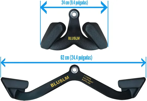 Miniatura 2 de BLUSLM LAT Pull Down Bar for Cable Machine, LAT Pulldown Attachments T-bar V-bar Cable Attachment for Gym, Back Tricep Strength Training Handle