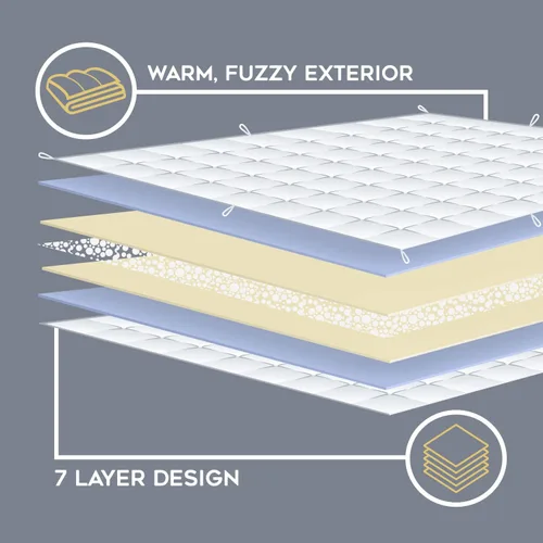 Miniatura 4 de YnM Manta pesada mullida 15 libras, 48 x 72 pulgadas, apta para una persona (~140 libras) Material ultrasuave con cuentas de cristal, estampado