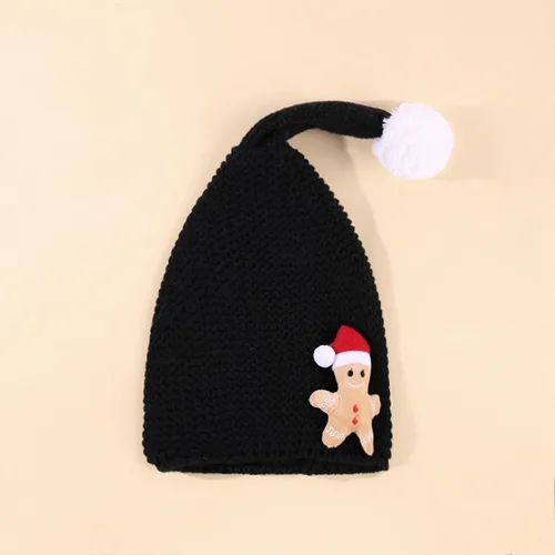 Miniatura 4 de Kayotuas Gorro de punto de Navidad para niños, bebé, pan de jengibre, lindo pompón, sombreros de dibujos animados, suministros de fiesta de Navidad