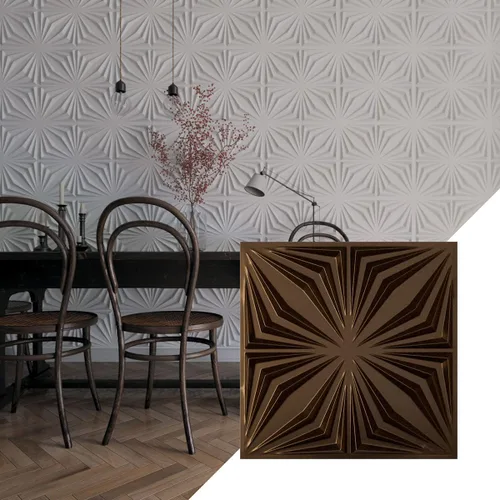 Miniatura 32 de Ekena Millwork WP20X20AHWH 19 5/8 pulgadas de ancho x 19 5/8 pulgadas de alto Asher EnduraWall Decorativo 3D Panel de pared cubre 2.67 pies cuadrados