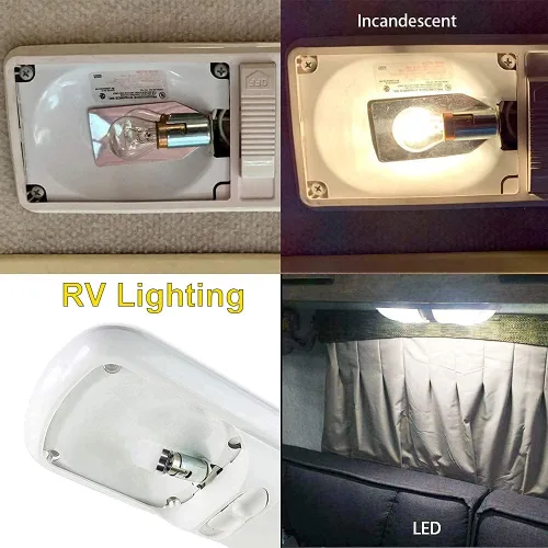 Miniatura 3 de 1141 BA15s - Bombillas LED de bayoneta de 12 V, resistente a la intemperie 1156 S8, 1 W, color blanco frío, 6000 K para luces de caravana