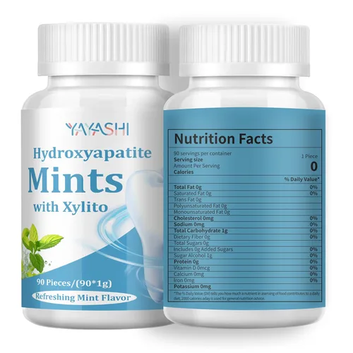 Miniatura 2 de Mentas nano hidroxiapatita – Mentas de xilitol para boca seca – Sin azúcar de hidroxiapatita – Promueve la remineralización, aliento fresco oral