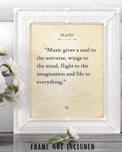 Miniatura 8 de Platón - La música da un alma al universo – cita inspiradora decoración para el hogar y la oficina, gran idea de regalo para los amantes
