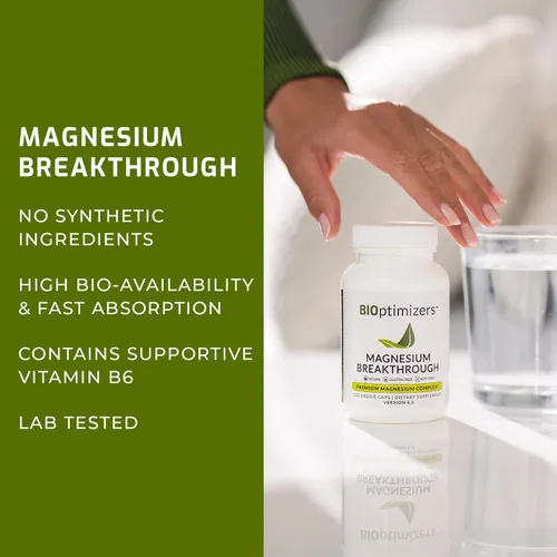 Miniatura 2 de BiOptimizers Magnesium Breakthrough 4.0, (30 cápsulas) y Stress Guardian, (90 cápsulas) – Paquete de suplemento natural para el sueño, el cerebro