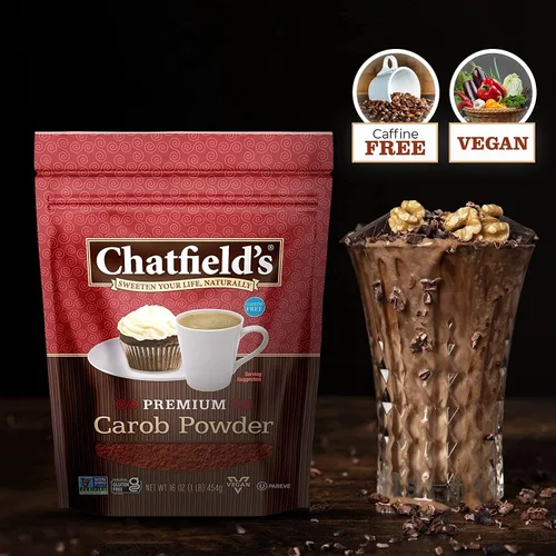 Miniatura 3 de Chatfield's Polvo de algarrobo premium, sin cafeína, apto para veganos, kosher, sin gluten y sin OMG, 16 onzas (paquete de 6)