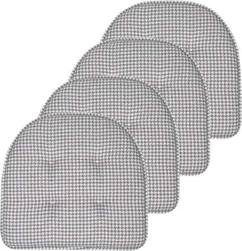 Miniatura 60 de Sweet Home Collection - Cojín de espuma viscoelástica para silla con capitoné, antideslizante, parte trasera de goma, en forma de U, 17 x 16 Piel