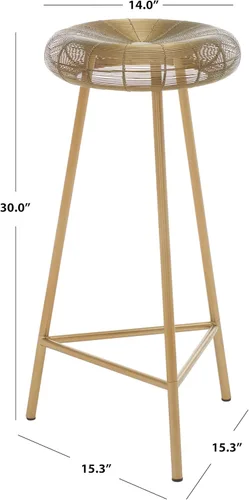 Miniatura 3 de Safavieh Home Collection - Taburete de bar tejido de alambre dorado de 30 pulgadas