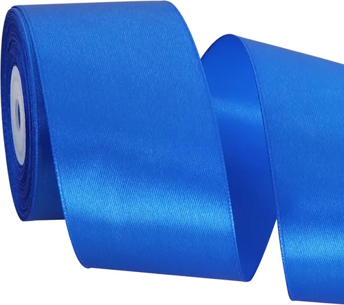 Miniatura 31 de TONIFUL - Cinta de satén de oro rosa de 2 pulgadas x 25 yardas de ancho, rollo de cinta de satén sólida para manualidades, cinta para silla