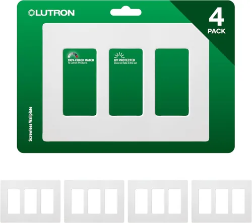 Miniatura 15 de Lutron Claro CW-3-SS - Placa de pared para interruptor de luz de acero inoxidable, 3 segmentos, sin tornillos, para interruptores de luz