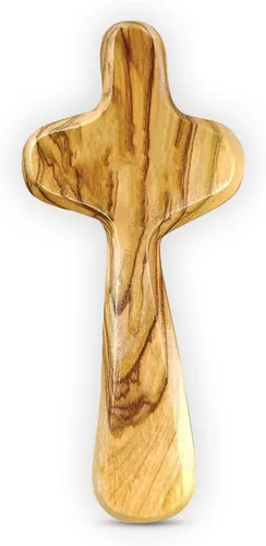 Miniatura 12 de Caja de regalo de cruz de bautismo de madera de olivo para niños, cruz de madera hecha a mano de lujo de Tierra Santa de Belén, recuerdo de bautismo