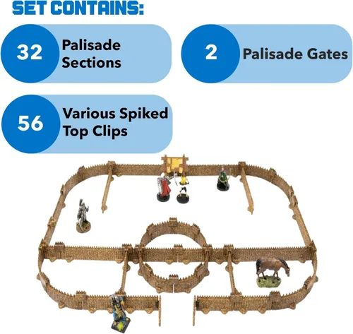 Miniatura 3 de Dirt Cheap Dungeons Palisades Kit TT RPG Terrain Building para Calabozos y Dragones, Pathfinder, Juegos de Guerra y mucho más